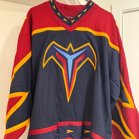 ATLANTA THRASHERS 3RD ALTERNATE JERSEY BLANK CCM LARGE HOCKEY NHL